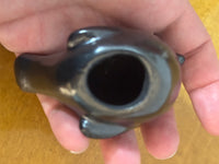 Handmade Burnished Black Ceramic Bird Figure