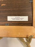 Vintage Framed Enamel-Copper Native American Design Artistry Palm Desert