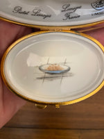Limoges Piotet Chamart Porcelain Trinket Box Cat