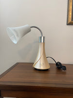 OttLite Ivory-Pearl Tone Tulip Adjustable Gooseneck Desk-Table Lamp