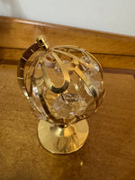 Crystal Delight 24K Gold-plated Austrian Crystal Globe Orb