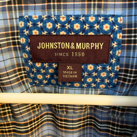 Johnston & Murphy Long Sleeve Plaid XL Shirt
