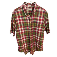 India Madras Casual Cotton Short Sleeve Plaid L Shirt Doherty Worcester