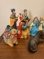 Vintage Porcelain Nativity Set of 12 Pieces