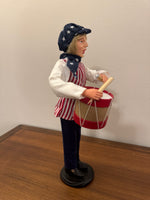 4th Of July Americana Patriotic Drummer-Flag Bearer Figurine Set of 2