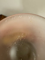 Vintage Frosted Matte Victorian Art Deco Style Stemmed Handle Glass Pitcher Vase RARE