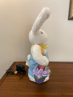 Vintage Avon Fiber Optic Light Up Bunny Rabbit Easter Welcome Spring Decor
