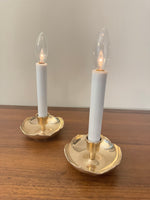 Vintage Brass Candlestick-Holder Set of 2
