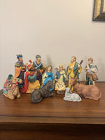 Vintage Porcelain Nativity Set of 12 Pieces