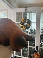 Halloween Christmas Decor Medium Gold Black Wreath