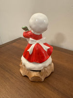 Vintage Lefton Mrs. Claus Ceramic Musical Box