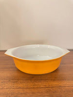 Pyrex by Corningware Orange-White Oval Glass Casserole Dish 1.5qt-1.5L