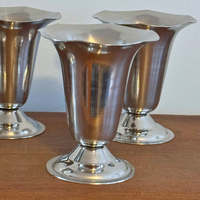 Vintage Brand Ware Stainless Steel Sunday Ice-cream Cup/Bowl Set