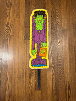 Vintage Frankenstein Halloween Sign Yard Art Impact Plastics