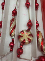Vintage Kurt Adler Blown Glass Christmas Tree Garland – Candy Cane Theme RARE