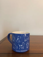 Parker Lane Dog Person – Blue & White Dog Breed Stoneware Mug, 16 oz