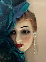 Vintage Art Deco Bohemian Style Ceramic Mask Wall Decor