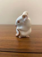Vintage B&G Bing & Grondahl Denmark White Mouse Figurine 1728 FL READ
