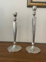 Cast Metal Candlestick Holder Set of 2