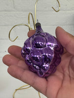 Vintage USSR Blown Glass Grape Christmas Ornament