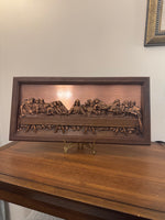Vintage Coppercraft Guild The Last Supper Framed Plastic-Copper Art