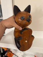Wood Cat Shelf-Table-Mantel Edge Looking Down Figure