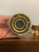 Vintage Brass Hanging Incense Burner / Censer – Star Cutouts & Colorful Glass Cabochons
