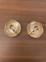 Vintage Brass Candlestick-Holder Set of 2