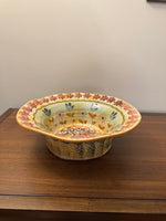 Vintage Handmade Italian Serving Bowl Fall Vibes