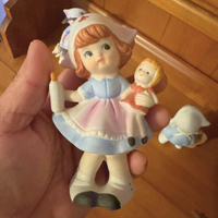 Vintage Handpainted Bisque Ceramic-Porcelain Nurse Figurines