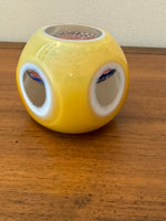 Murano Faceted Millefiori Blown Glass Handmade Paperweight