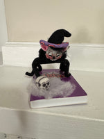 Annalee Black Spider Spooky Halloween on Purple Book