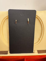 Monet Gold-tone Black Crystal Clear Rhinestones Flower Dangle Earrings