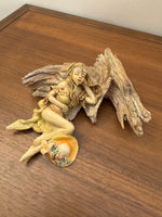 Vintage J Destefano Resin Figurine Sleep Girl Elf