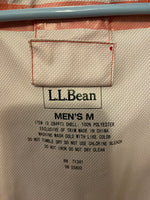 L.L. Bean Men's Red Waterproof Hooded Zip Windbreaker Rain Jacket