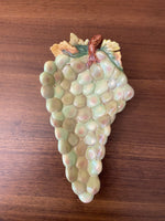 Vintage Ceramic Grape Bunch Dish Spoon Rest