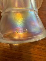 Vintage Iridescent Fenton Glass Angel Figurine Bell