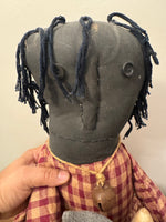 Early American Primitve Style Decor Doll with Cats