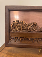 Vintage Coppercraft Guild The Last Supper Framed Plastic-Copper Art