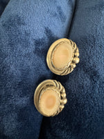 Sterling Silver Earrings Navajo Mother Pearl Oval Stud