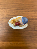 Vintage Geo Z Lefton Hand Painted Child and Dog 12224B Christmas Decor