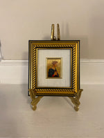 Vintage Italian 23kt Gold Leaf Miniature Reproduction of Master Piece Madonna