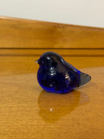 Vintage Art Blue Glass Blue Bird Figurine