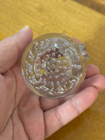 Handmade Clear Glass Art Paperweight Apple Shaped