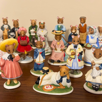 Vintage Franklin Mint Porcelain Mice Knick-Knack Set 20