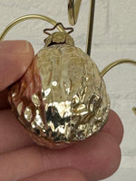 Vintage Made in Germany Blown Glass Walnut Christmas Ornament