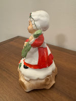 Vintage Lefton Mrs. Claus Ceramic Musical Box