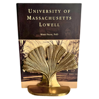 Solid Brass Gingko Leaf Bookend Set of 2