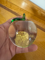 Handmade Glass Art Paperweight Apple