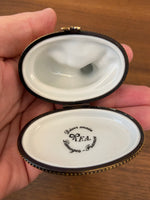 Vintage Limoges Porcelain Trinket Box Hand Painted in France